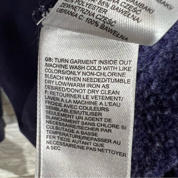 The North Face Women's Small Purple Hoodie with Animal Print Logo Sweatshirt - Picture 9 of 10